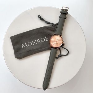 🤍 NEW Monroé Watch - SOLÉROSE - CHARCOAL LEATHER 🤍